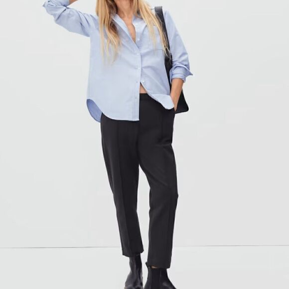 NWOT Everlane The Dream Pant Black Tapered Leg Soft Ponte Knit Women Small - Picture 2 of 12